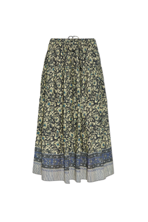 スカート Marant Etoile Brigitte Viscose Skirt MARANT ÉTOILE Brigitte asymmetric tiered ruffled printed